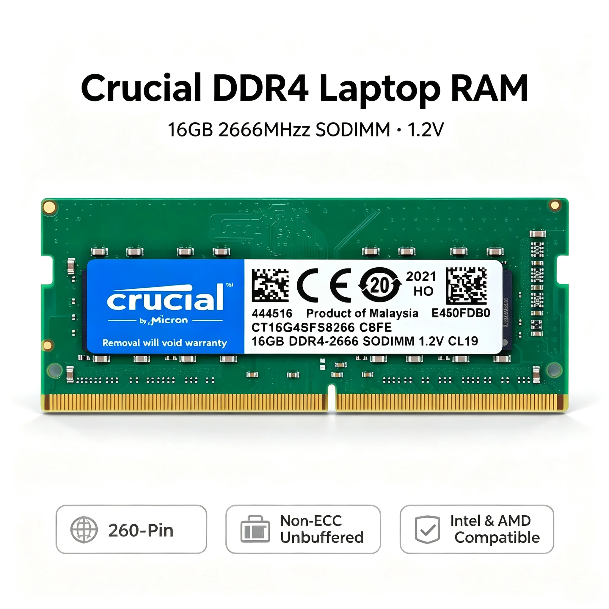 Crucial 1PCS/2PCS DDR4 Laptop  - Sodimm Ddr4 recensie en prijs