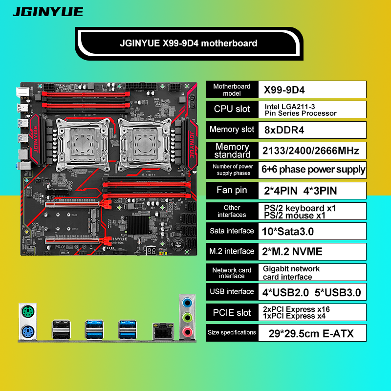 JGINYUE X99‑9D4 Dual LGA2011‑3 - Ecc Ram Server recensie en prijs
